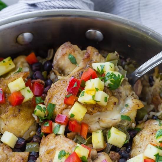 One Pan Cuban Chicken and Rice