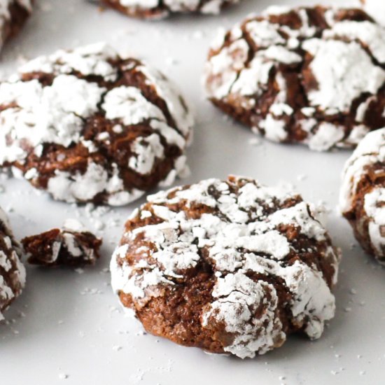 Fudge Chocolate Crinkle Cookies