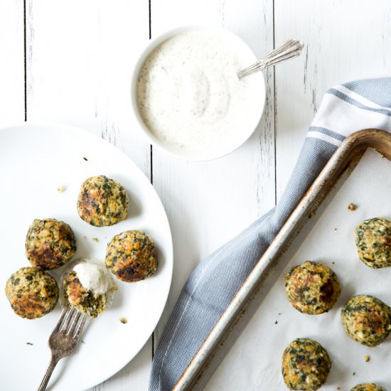 Chickpea Spinach Nuggets (vegan)