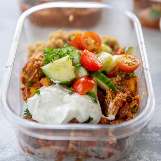 Meal Prep Moroccan Chicken Bowls