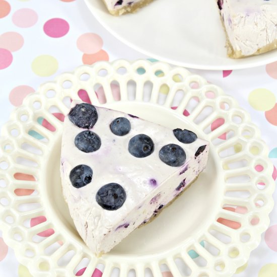 NO BAKE KETO BLUEBERRY CHEESECAKE