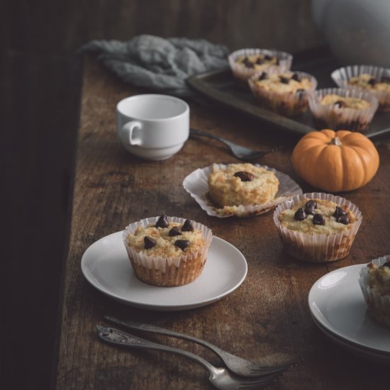 Paleo Pumpkin Chocolate Muffins