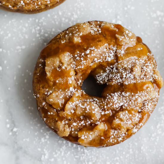 Baked Caramel Apple Donuts