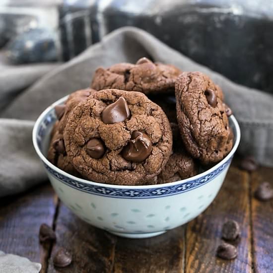 Double Chocolate Chunk Cookies