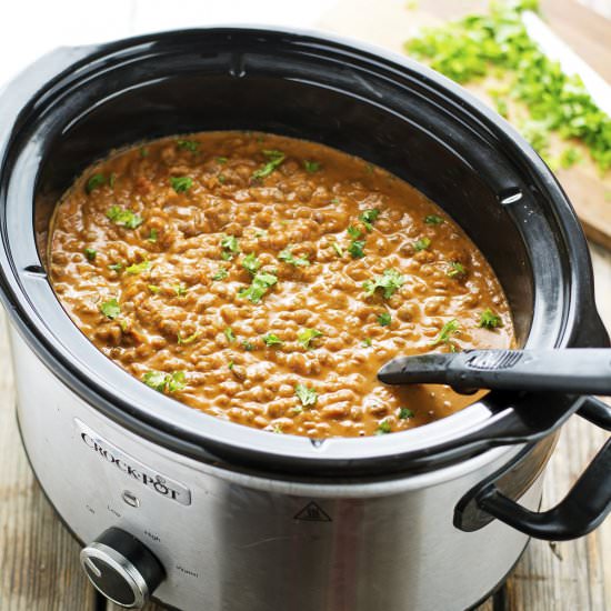 (Vegan) Crock-Pot Curry Lentils