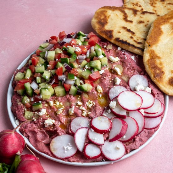 Loaded Pink Hummus