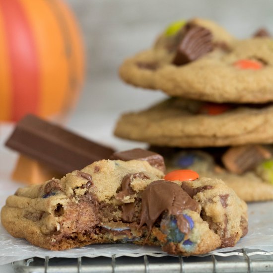 leftover halloween candy cookies