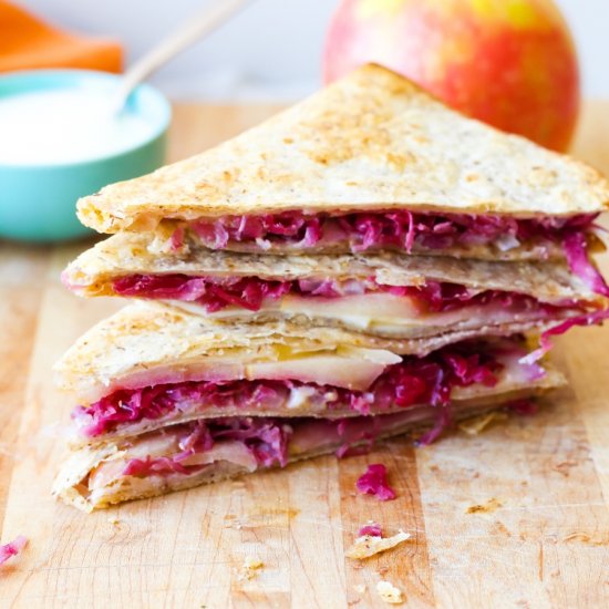 Apple Cheddar Breakfast Quesadillas