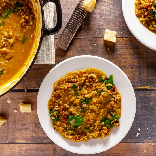 Farro Risotto with Bacon