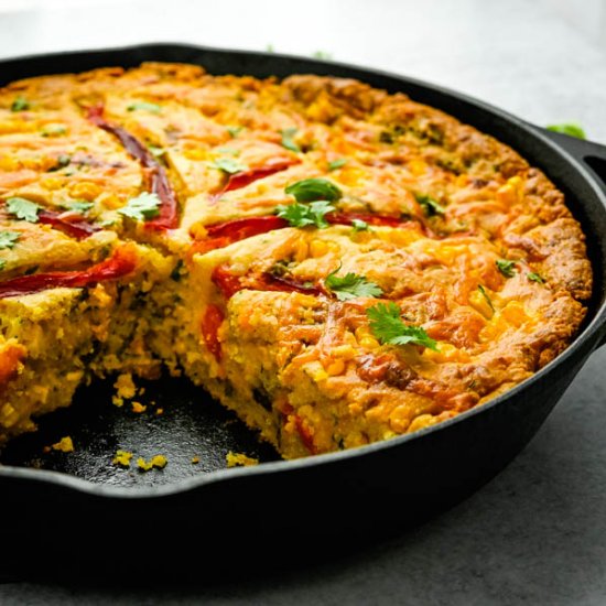 Hatch Pepper Skillet Cornbread