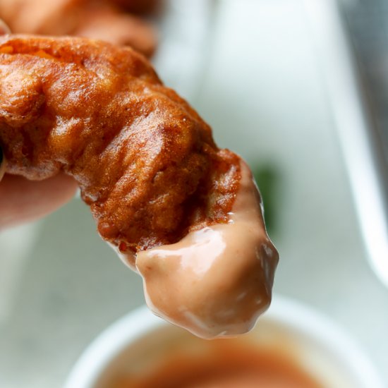 Crispy Fried Buttermilk Chicken Tenders