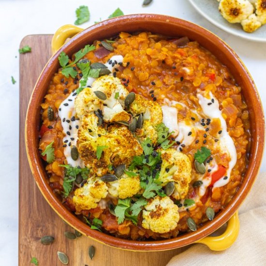 Roasted Cauliflower Dahl