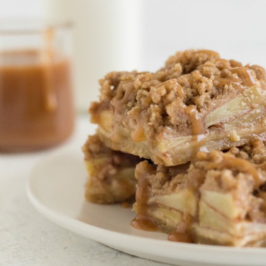 Apple Pie Bars with Salted Caramel