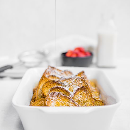 salted vanilla french toast bake