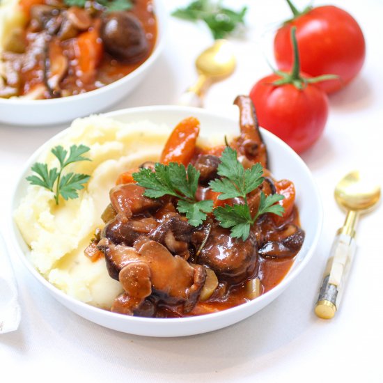 Mushroom Bourguignon