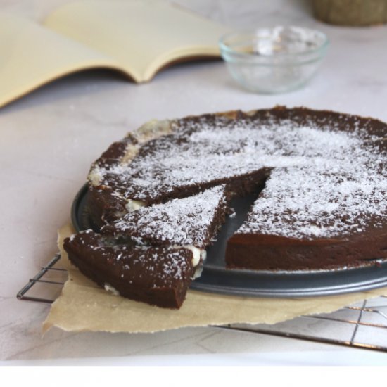 Coconut Lava Chocolate Cake (vegan)