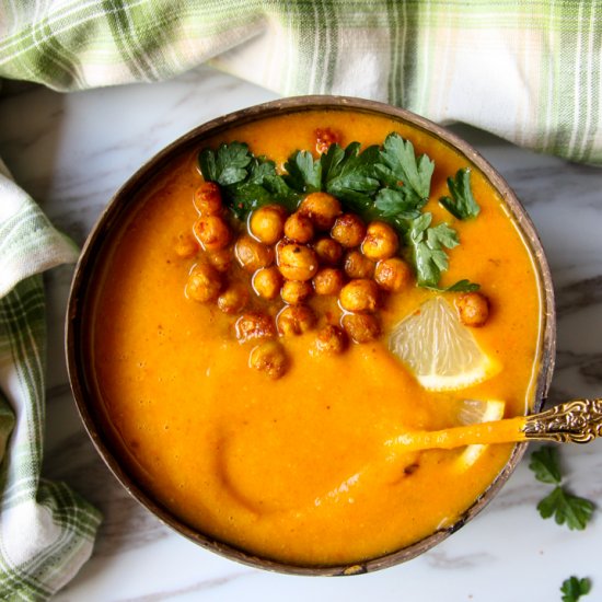 Moroccan Sweet Potato Soup