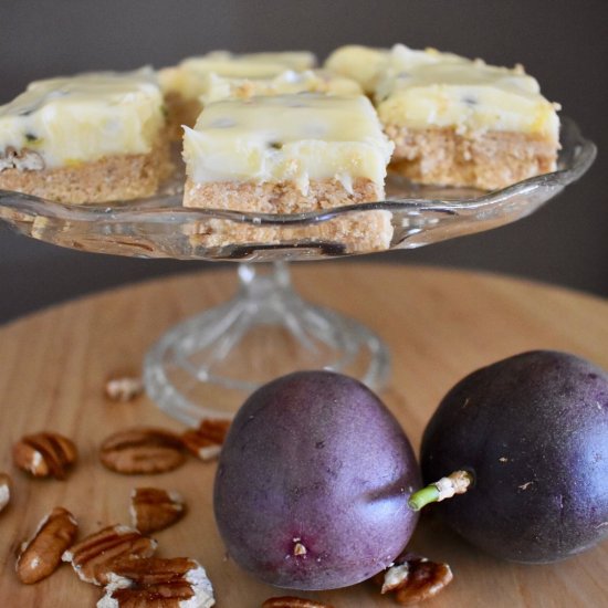 Passionfruit Pecan Slice