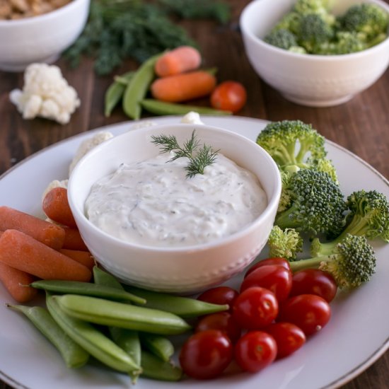 Dill Veggie Dip with Cream Cheese