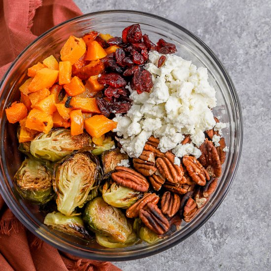 Roasted Vegetable Maple Pecan Salad