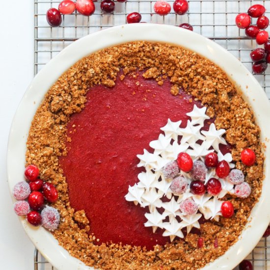 Cranberry Pie With Nut Cookie Crust