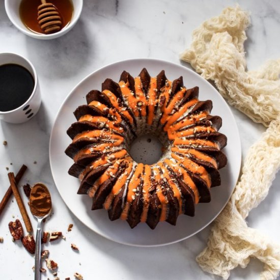 Pumpkin Pecan Cake with Brown Butter