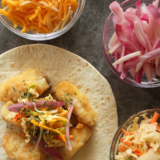 Fish Tacos with Spicy Slaw