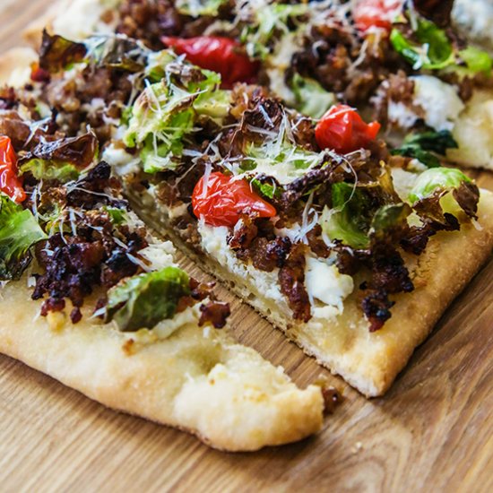 Sausage & Brussel Sprouts Flatbread