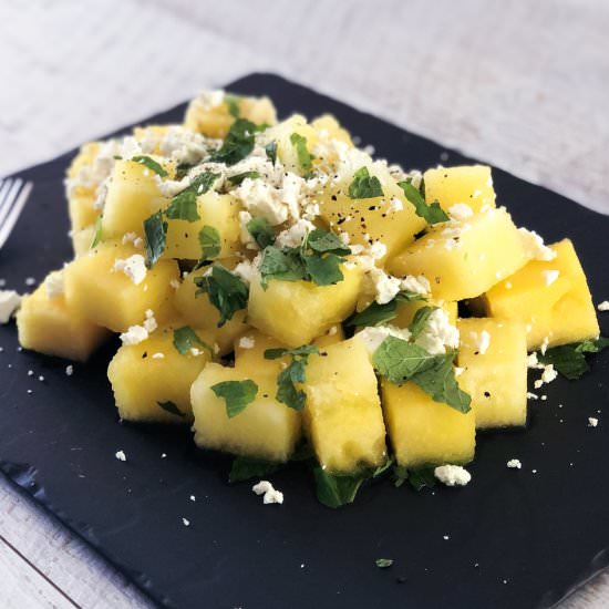 Yellow Watermelon Feta Salad