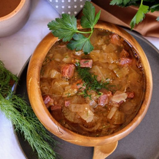 Keto Corned Beef and Cabbage Soup