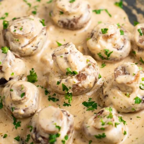 Creamy Garlic Mushrooms