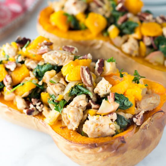 Sausage Stuffed Butternut Squash