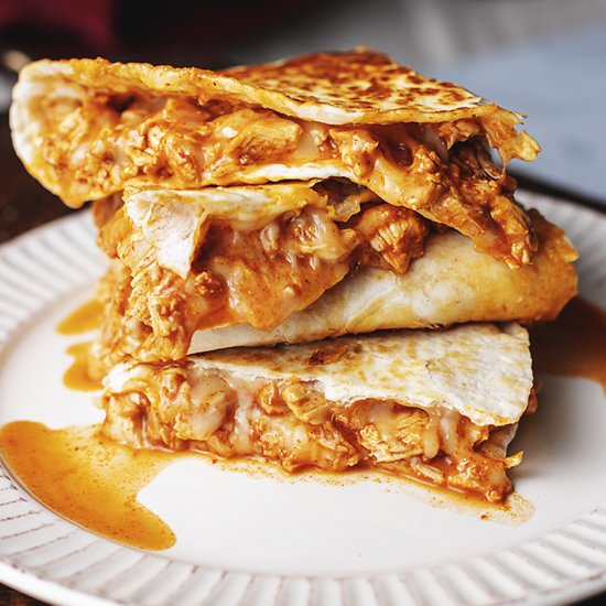 Keto Chicken Enchilada Quesadillas