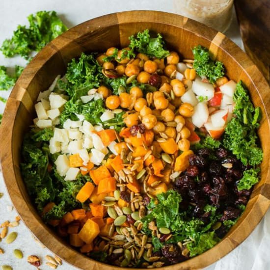 Roasted Butternut Squash Kale Salad