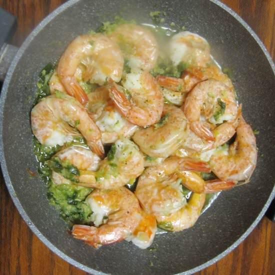 Shrimp in Ginger and Scallion