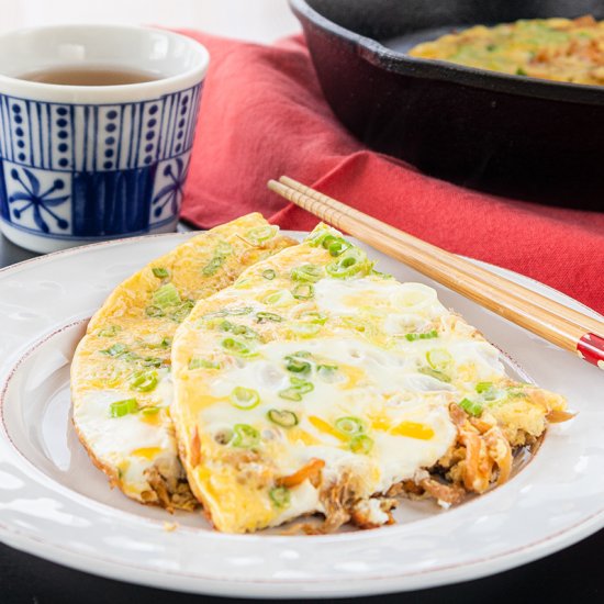 Chinese preserved radish omelette