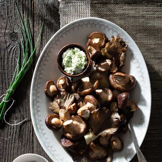 Chive Garlic Butter Mushrooms