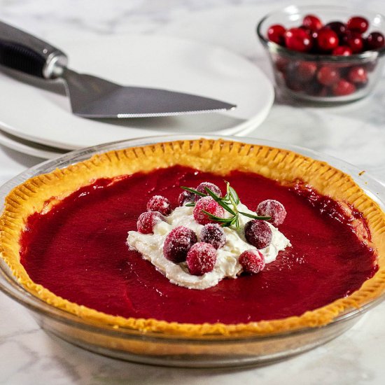 Cranberry Curd Pie