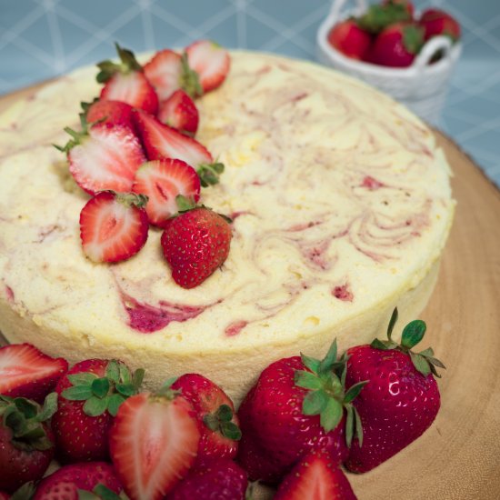 Strawberry Japanese Cheesecake