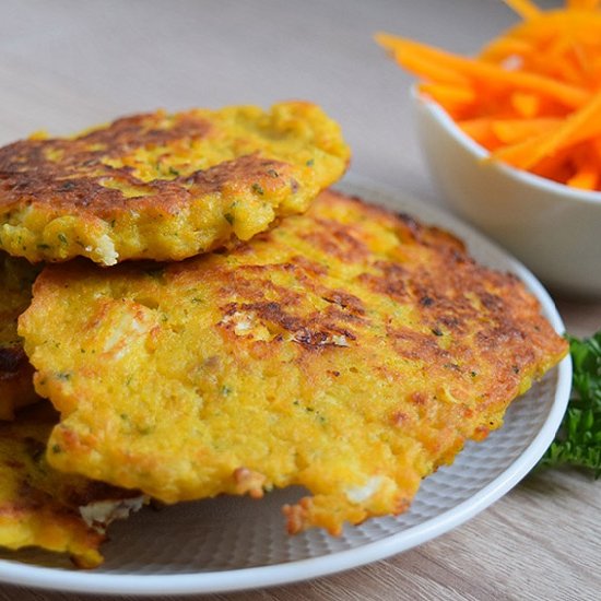 Pumpkin Feta Fritters