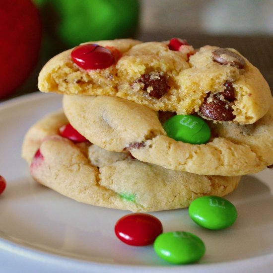 Christmas M&M Cookies