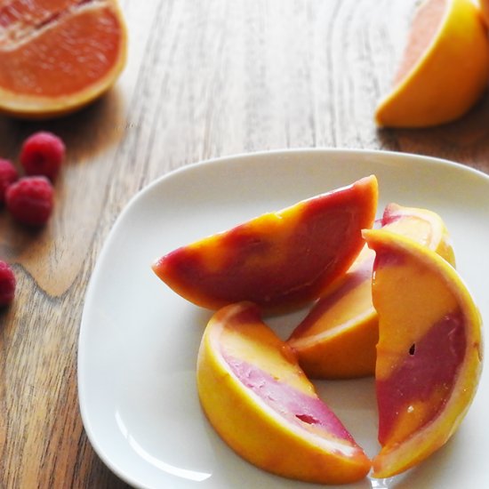 Sorbet Filled Grapefruit