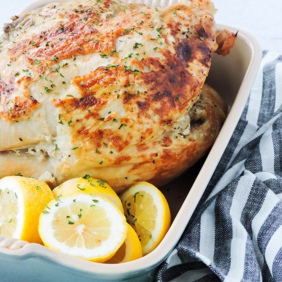 Lemon Thyme Butter Turkey Breast