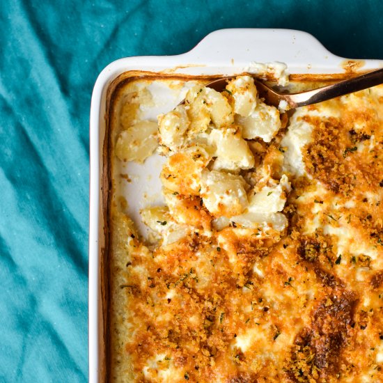 Gnocchi au Gratin with Breadcrumbs