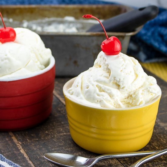 Churn-Free Vanilla Ice Cream