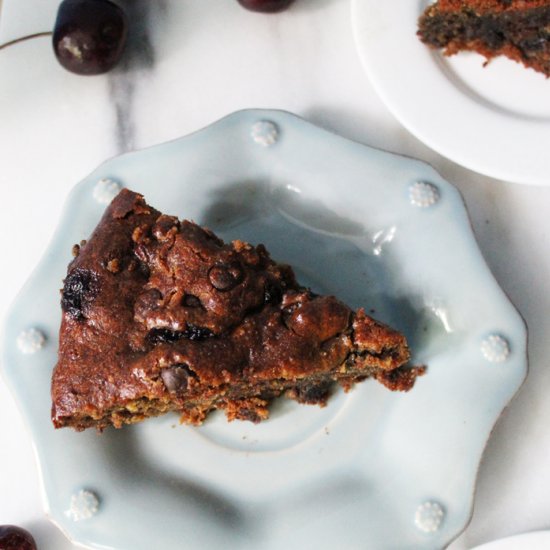 Paleo Cherry Chip Cookie Pie