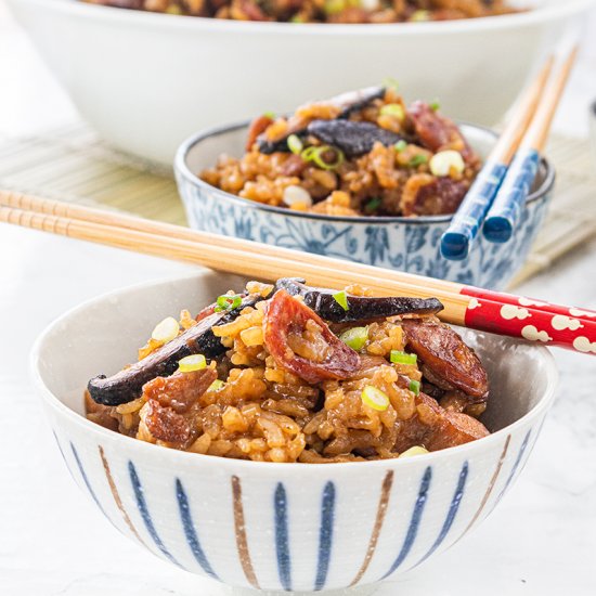 claypot chicken rice in rice cooker