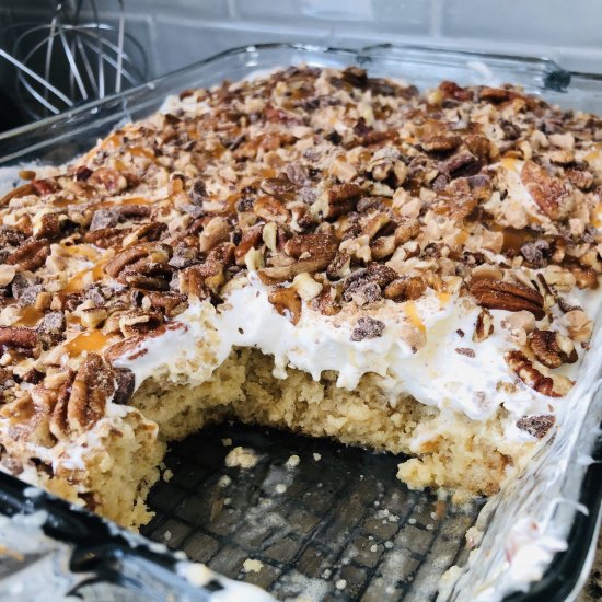 Butter Pecan Poke Cake