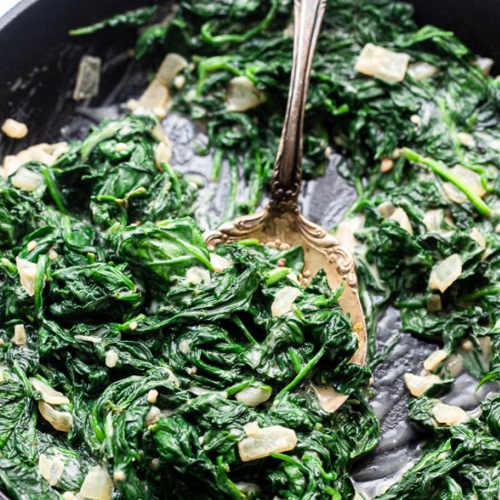 Low Carb Keto Creamed Spinach