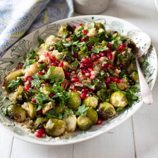 Quinoa & Maple Roasted Brussels